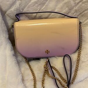 Tory Burch Lavender and Cream Crossbody Bag